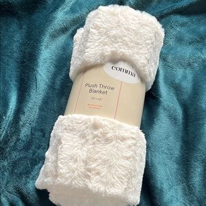 Soft Cream Throw Blanket